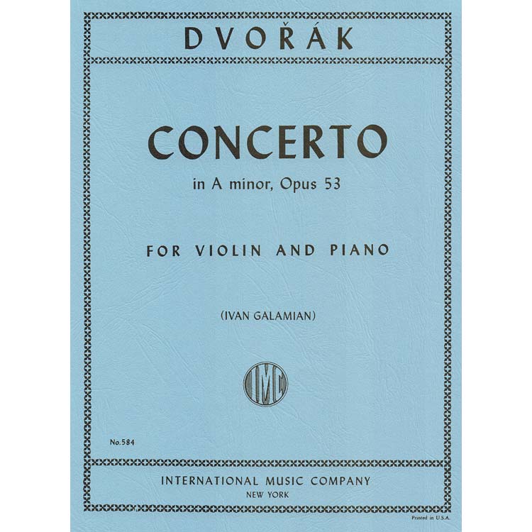 Concerto in A Minor, Op. 53, for violin and piano; Antonin Dvorak (International)