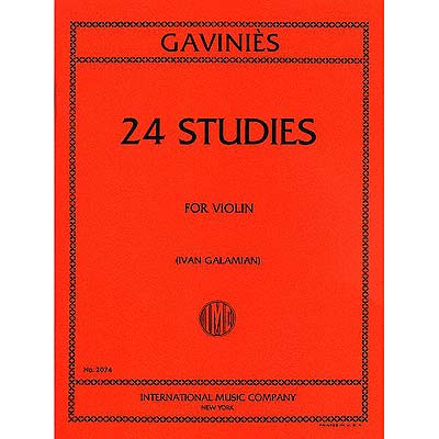 Twenty-Four Studies, for violin; Pierre Gavinies (International)