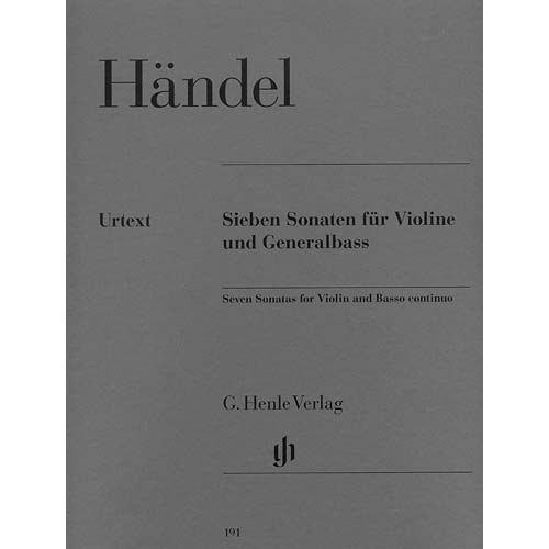 Six Sonatas (7) for violin and continuo (urtext); George Frederic Handel (Henle)