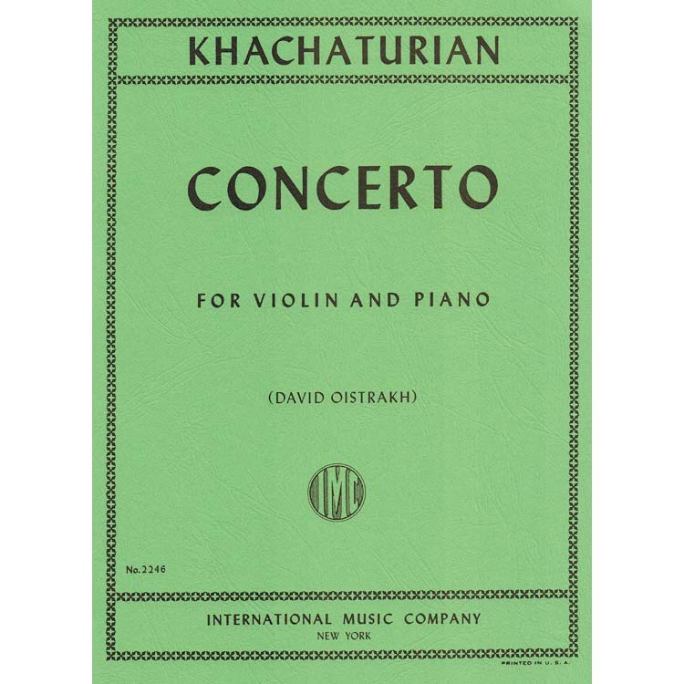 Concerto, for violin and piano; Aram Khachaturian (International)