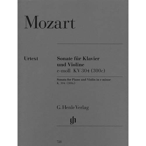 Sonata in E Minor, KV 304, for piano and violin (urtext); Wolfgang Amadeus Mozart (Henle)
