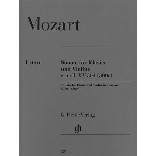 Sonata in E Minor, K.304, for piano and violin (urtext); Wolfgang Amadeus Mozart