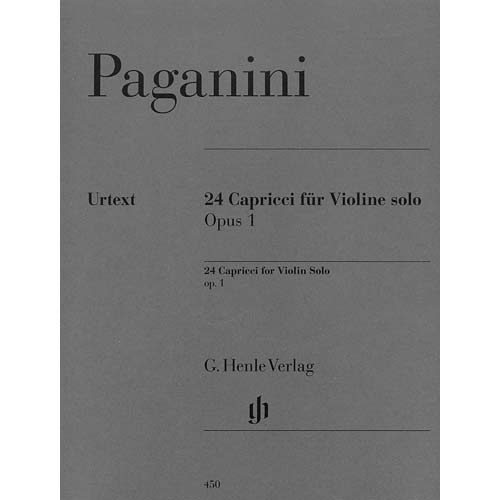 Twenty-Four Caprices, Op. 1, solo violin, (urtext); Nicolo Paganini (Henle)