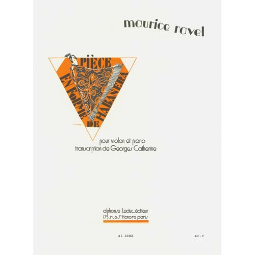Piece en Forme de Habanera, for violin and piano; Maurice Ravel (Alfonse Leduc)