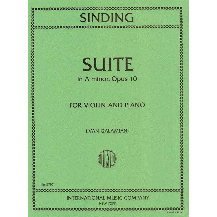 Suite in A Minor, Op. 10, violin; Christian Sinding (International)