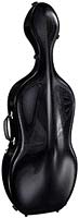 Accord Standard 3-D Black 4/4 Medium Size Cello Case with Gray Interior