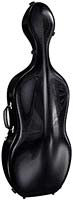 Accord Ultralight 3-D Black 4/4 Medium Size Cello Case with Gray Interior