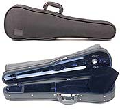 Gewa Maestro Violin Shaped Thermoplastic Case, Black/Blue