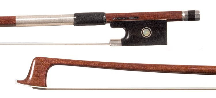 Arcos Brasil silver-mounted Ipê violin bow